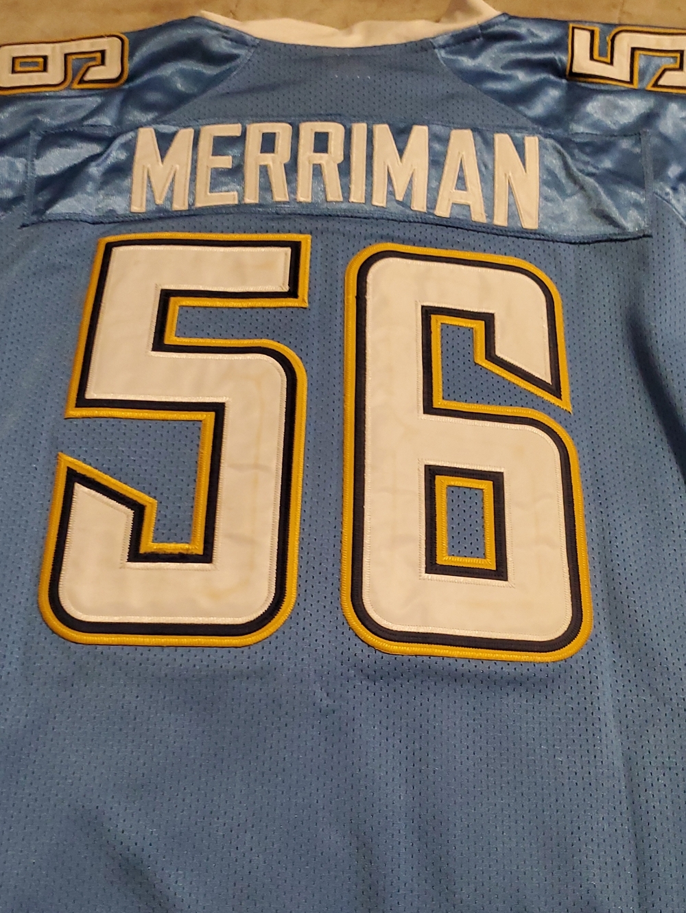 NFL Reebok Authentic San Diego Chargers Shawne Merriman Powder Blue Jersey..🏈 ⚡